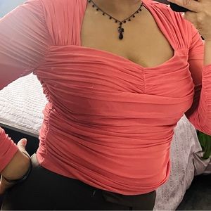 Express Long Sleeve Cropped Blouse